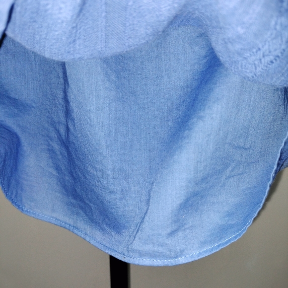 Tory Burch 100% Cotton Embroidered Off-the-Shoulder Smocked Mini Dress Sz. XS - Picture 8 of 13